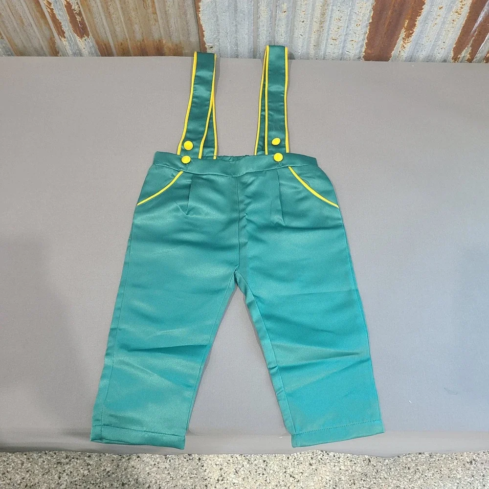 New Baby Boys Teal White Baptism Wedding Formal Suit Set 9-12M Bow Tie